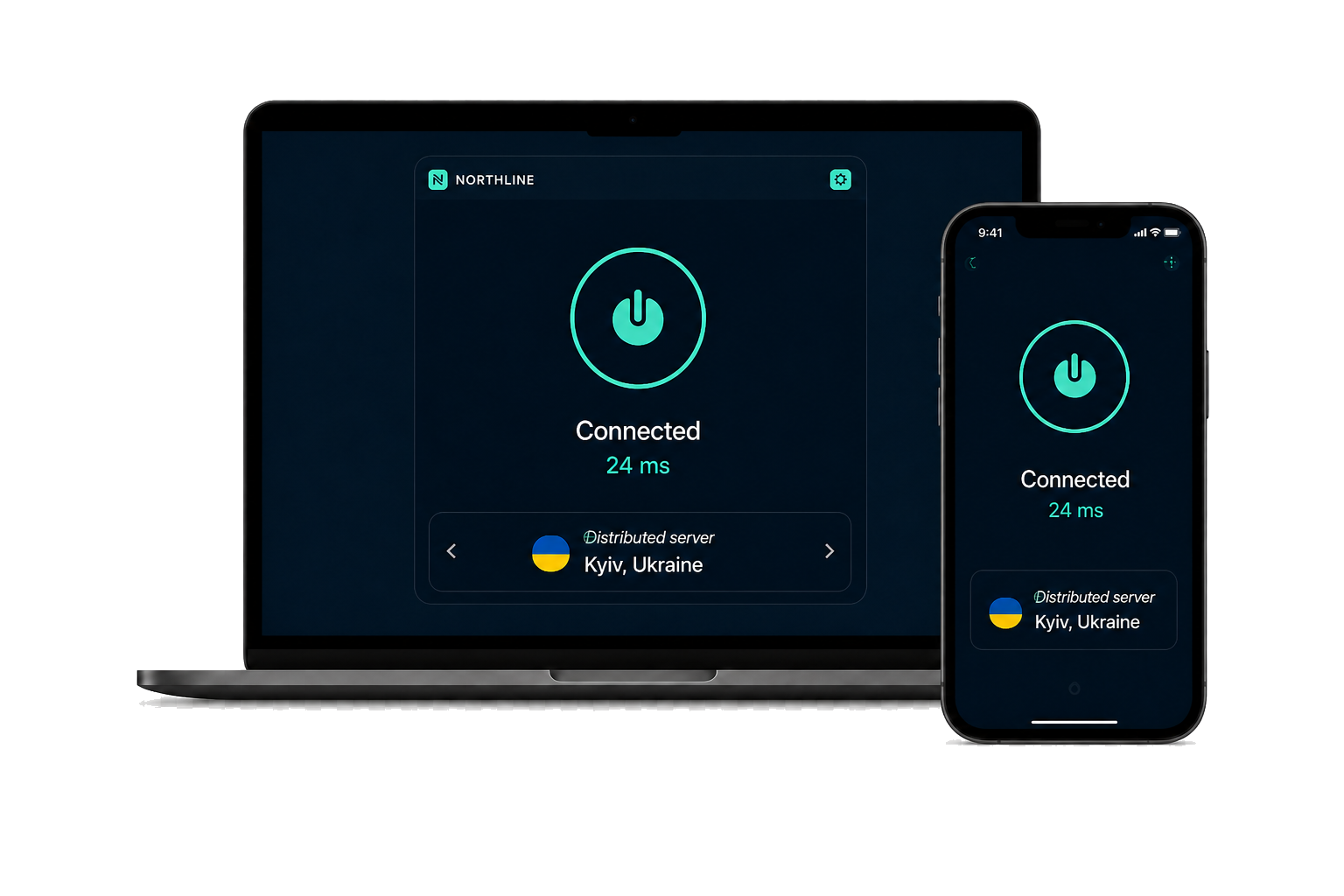 ZiyouFly VPN 应用在笔记本和手机上的界面展示